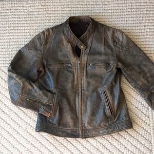 Distressed Motorcycle Jacket